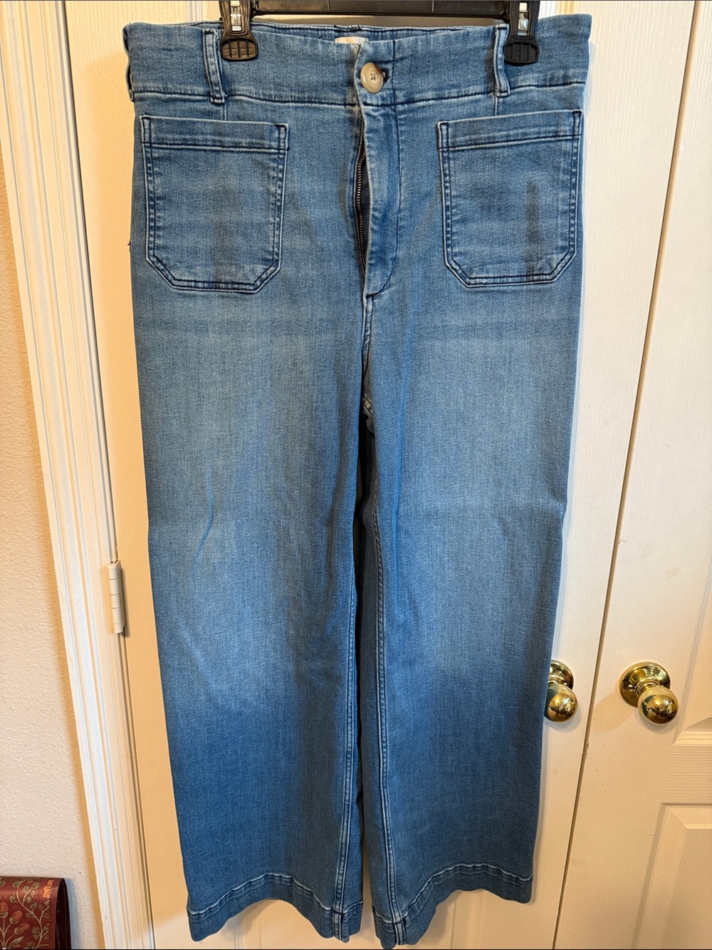 Maeve Light Blue Wide-Leg High-Rise Jeans